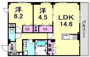 エフティー西宮北口 B棟の物件間取画像